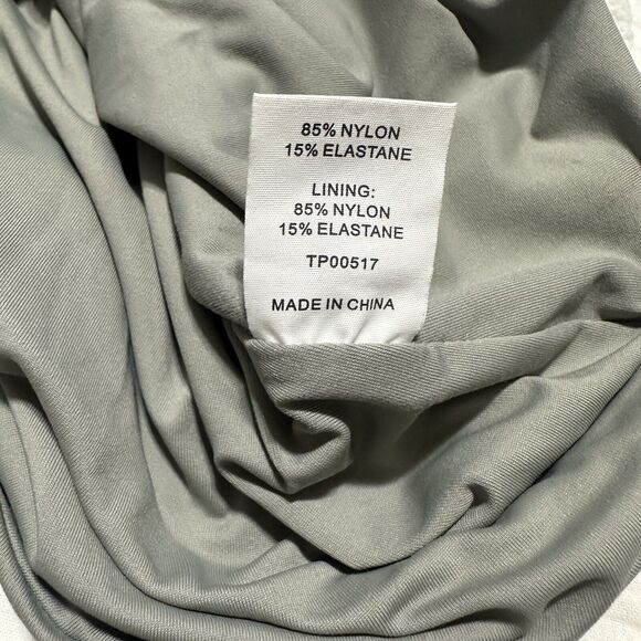 Meshki Haven Short Sleeve Bodysuit Green Size L Embroidered Logo - Picture 7 of 12